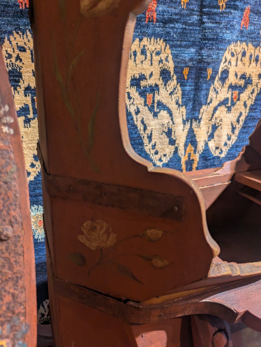 Dutch Children's Sled With Coat Of Arms - 17th/18th Century-photo-4