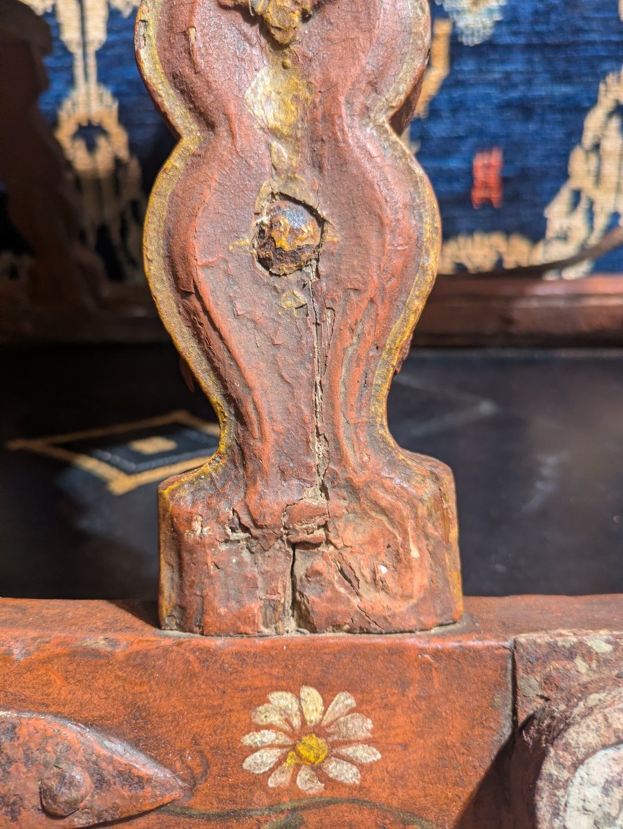 Dutch Children's Sled With Coat Of Arms - 17th/18th Century-photo-1