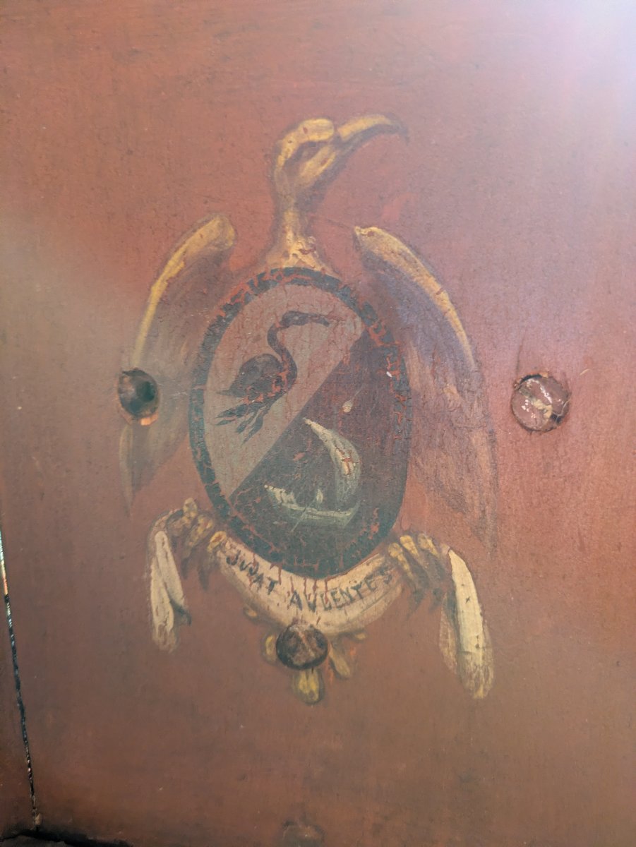 Dutch Children's Sled With Coat Of Arms - 17th/18th Century-photo-4