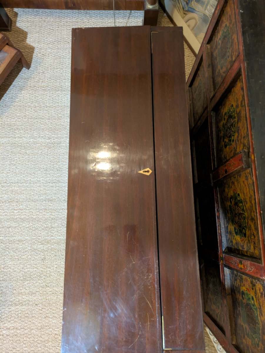 English George III Mahogany Writing Desk - 19th Century-photo-3