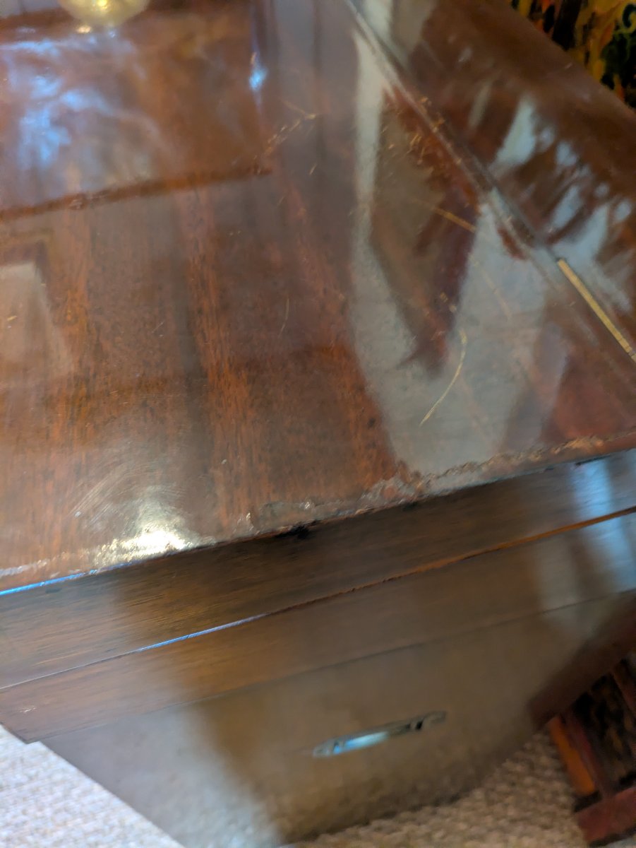 English George III Mahogany Writing Desk - 19th Century-photo-4