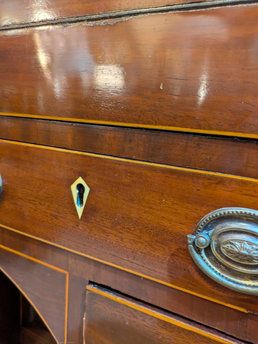 English George III Mahogany Writing Desk - 19th Century-photo-1