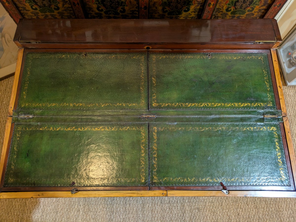 English George III Mahogany Writing Desk - 19th Century-photo-7