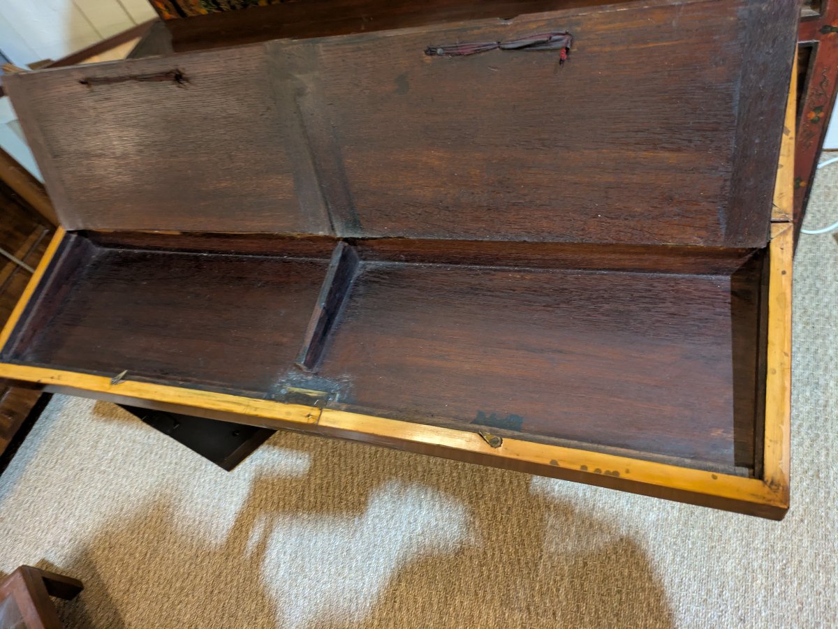 English George III Mahogany Writing Desk - 19th Century-photo-8