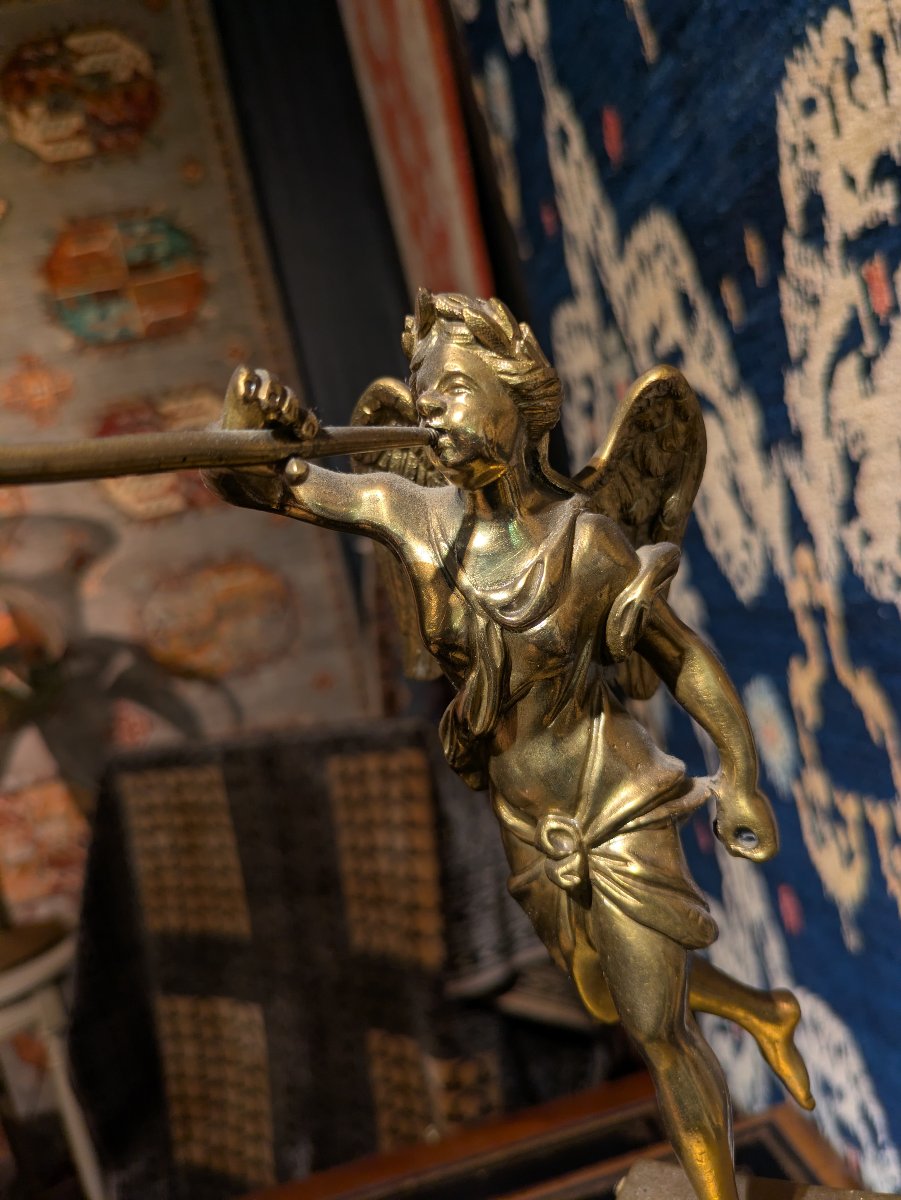 Boulle Marquetry Sign, Tortoiseshell, And Brass, Gilded Bronze — Napoleon III Period-photo-4