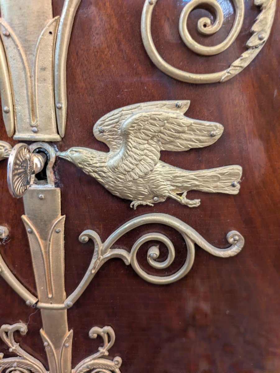 Mahogany And Gilded Bronze Barber's Chair—empire Period, 19th Century-photo-1