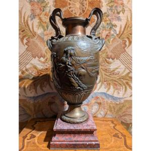  Vase en Bronze d'Inspiration Antique - Fonte Barbedienne – XIXᵉ siècle