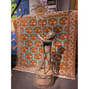 Cast Iron Boy In The Sun,- Late 19th Century