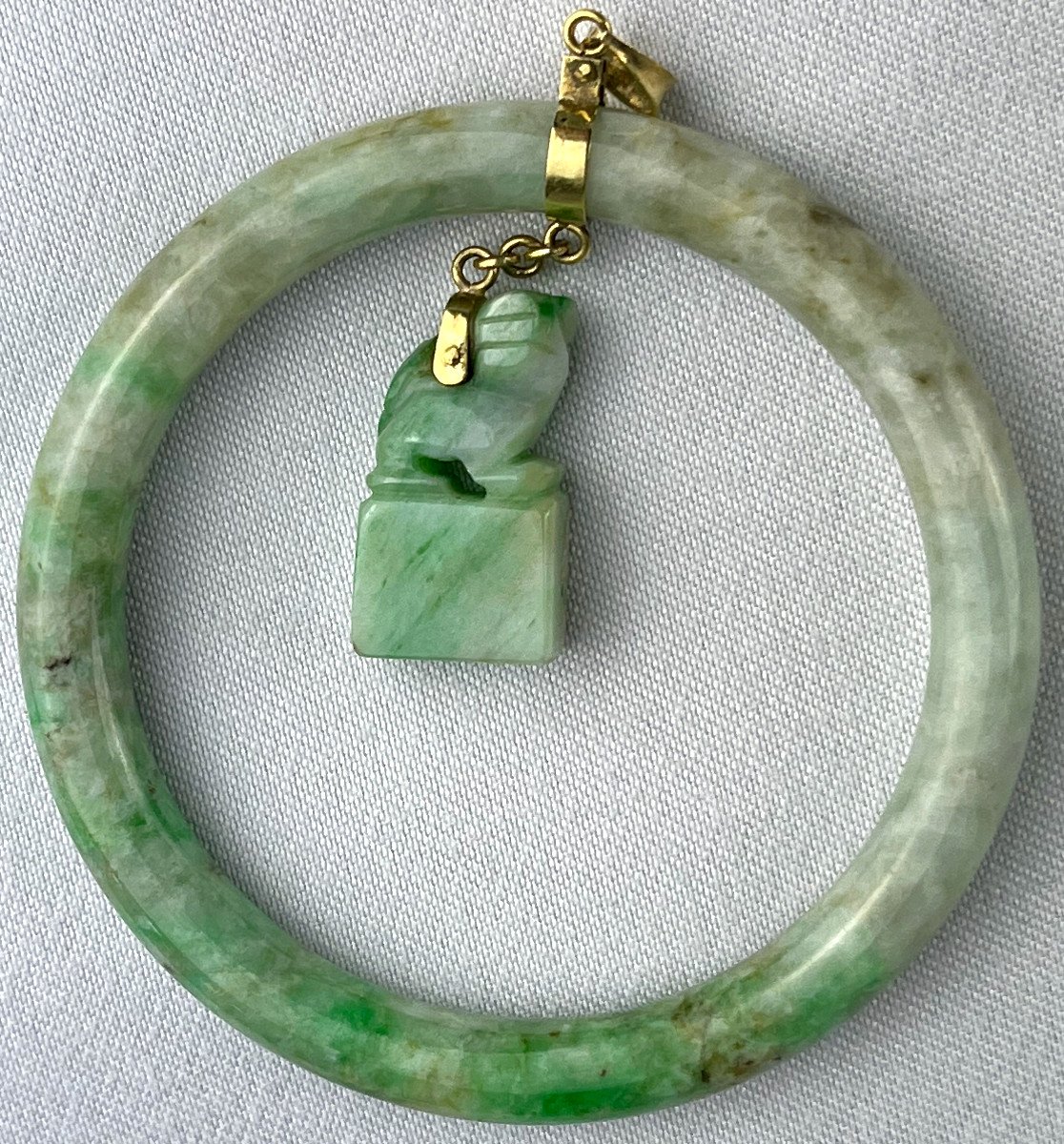 Ancient Chinese Jade Pendant Bracelet 