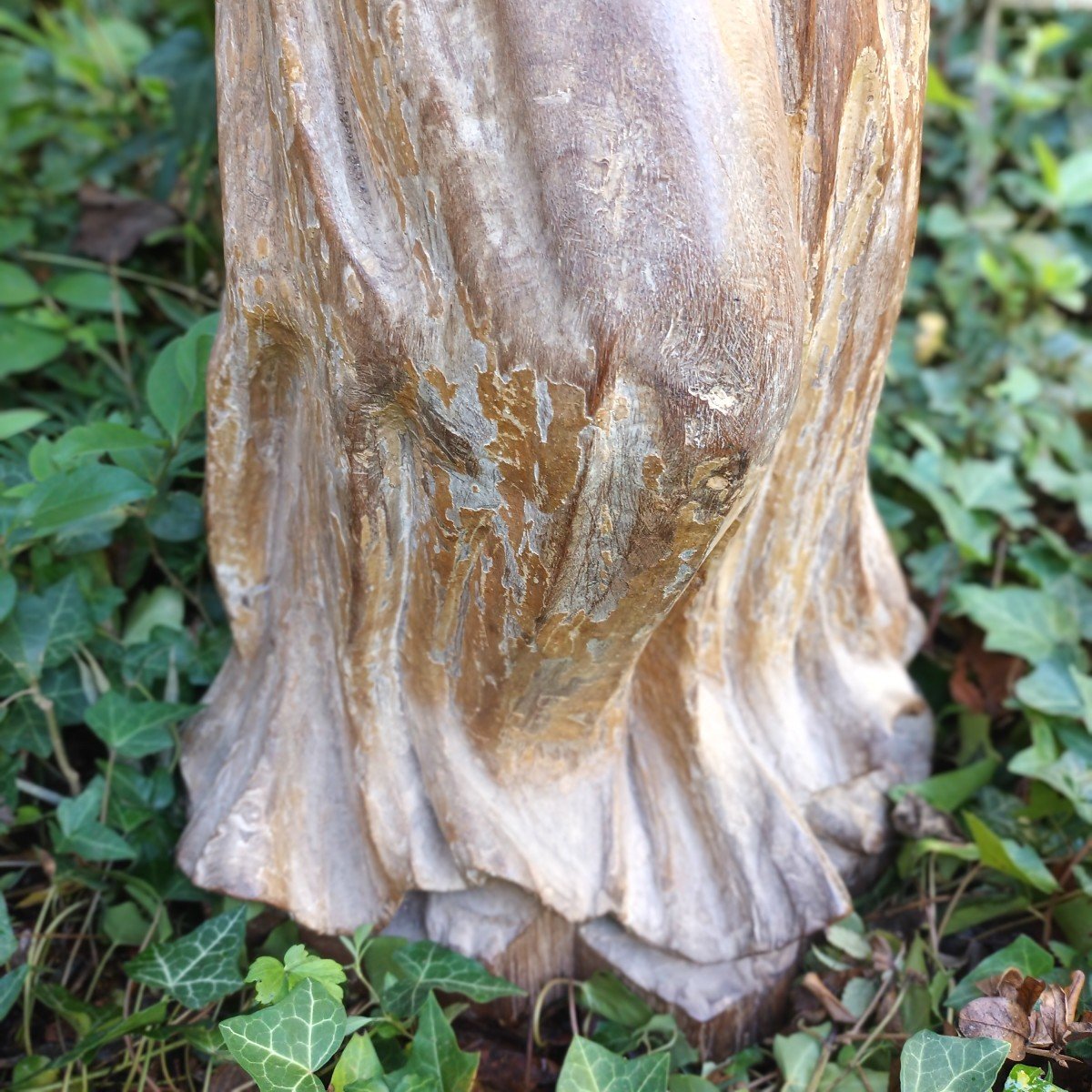 Statue en chêne  anciennement  peinte   Epoque  17ème -photo-4