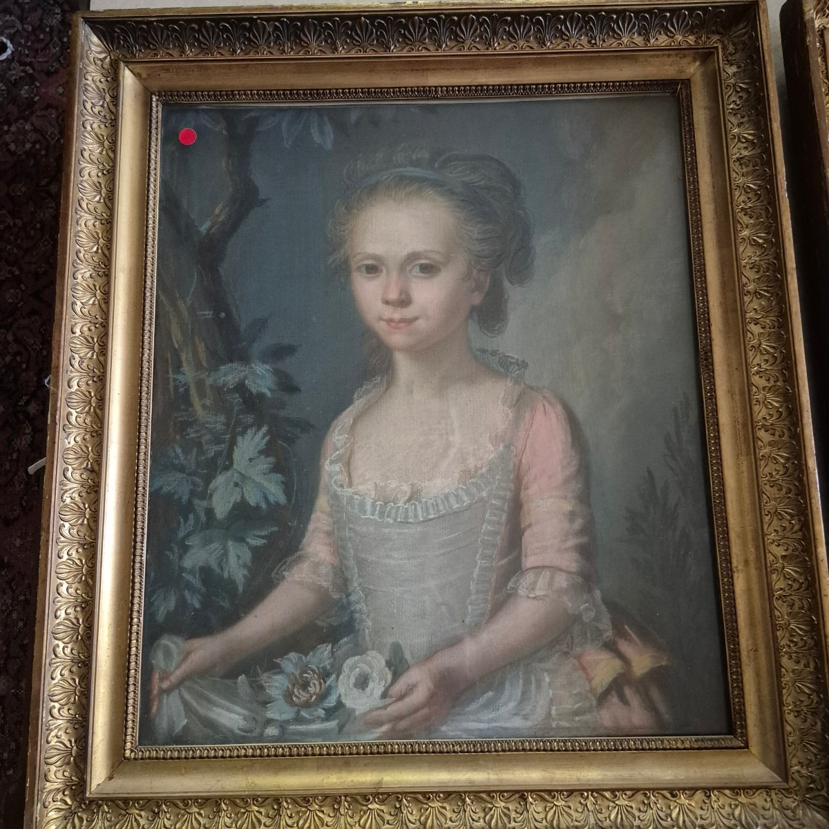 Pair Of Pastel Portraits Of Children, 18th Century -photo-2
