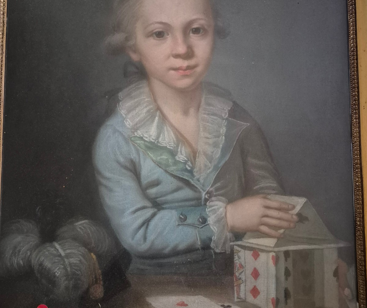 Pair Of Pastel Portraits Of Children, 18th Century 