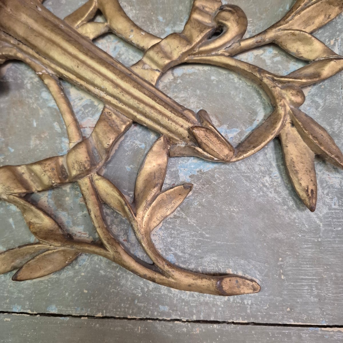 Trumeau d"époque louis xvı en bois doré-photo-1