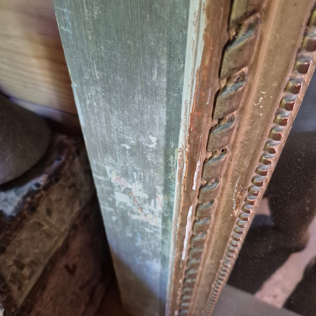 Trumeau d"époque louis xvı en bois doré-photo-4