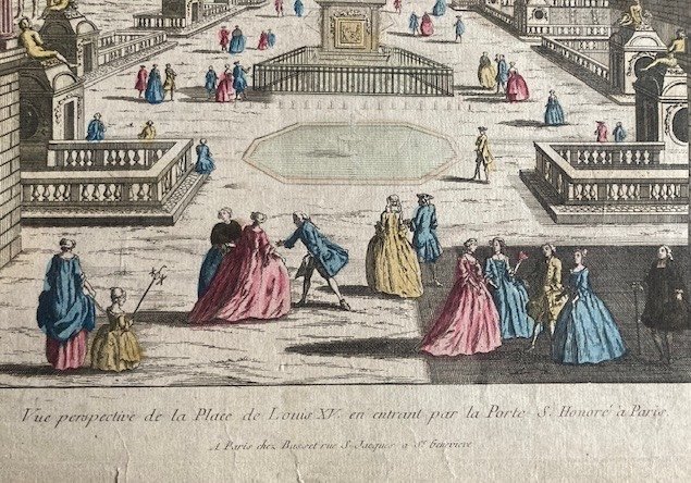 Vue d'optique de la Place Louis XV à Paris (place de la Concorde)-photo-1