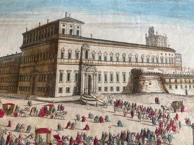 Proantic: View Of The Quirinal, Pope's Palace (# Rome Roma Italy)