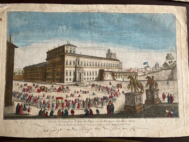 Proantic: View Of The Quirinal, Pope's Palace (# Rome Roma Italy)