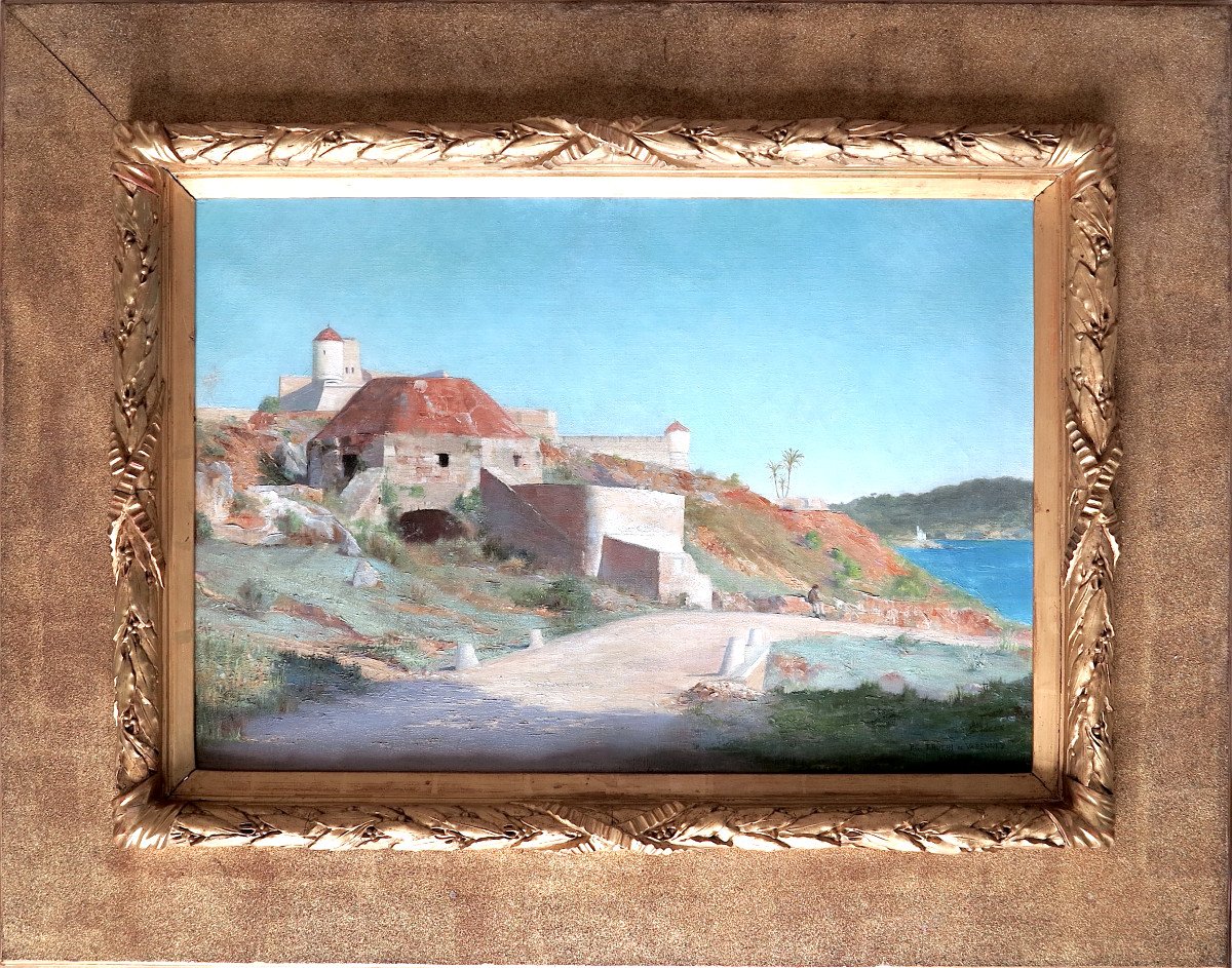 Pierre Gabriel De Truchis De Varennes (1858–1925) - Villefranche-sur-mer, The Citadel - Oil