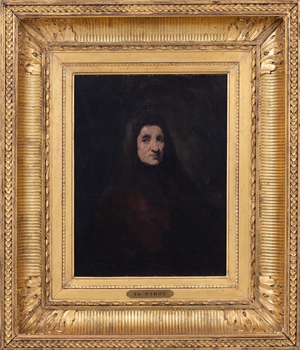 Théodule Ribot (1823–1891) - Portrait Of The Artist's Mother - Oil