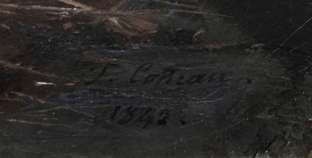 Félix Cottrau (1799–1852) - L’adoration des bergers - Huile-photo-3
