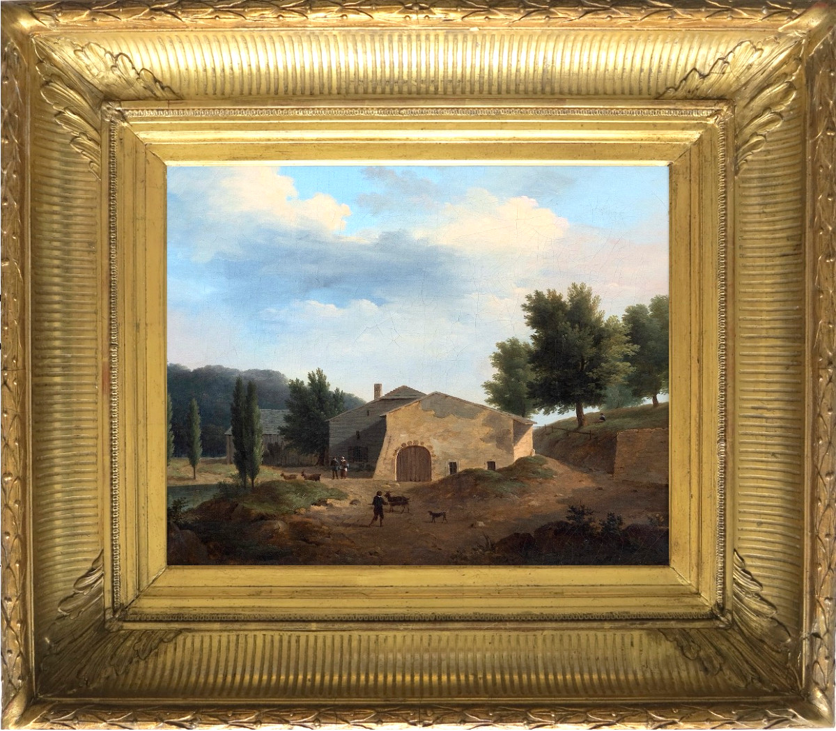 Entourage de Jean Victor BERTIN (1767-1842) - Paysage néoclassique - Huile