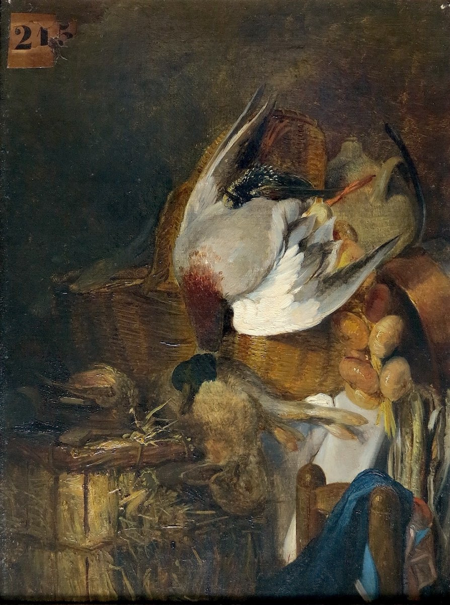 Louis Auguste Second, dit Féréol (1795–1870) - Nature morte au colvert et au lièvre - Huile-photo-2