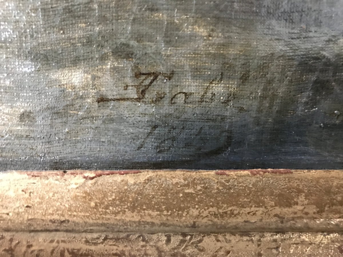 Nicolas Edward Gabe (1814–1865) - La mort du Général Négrier place de la Bastille, Paris -Huile-photo-3