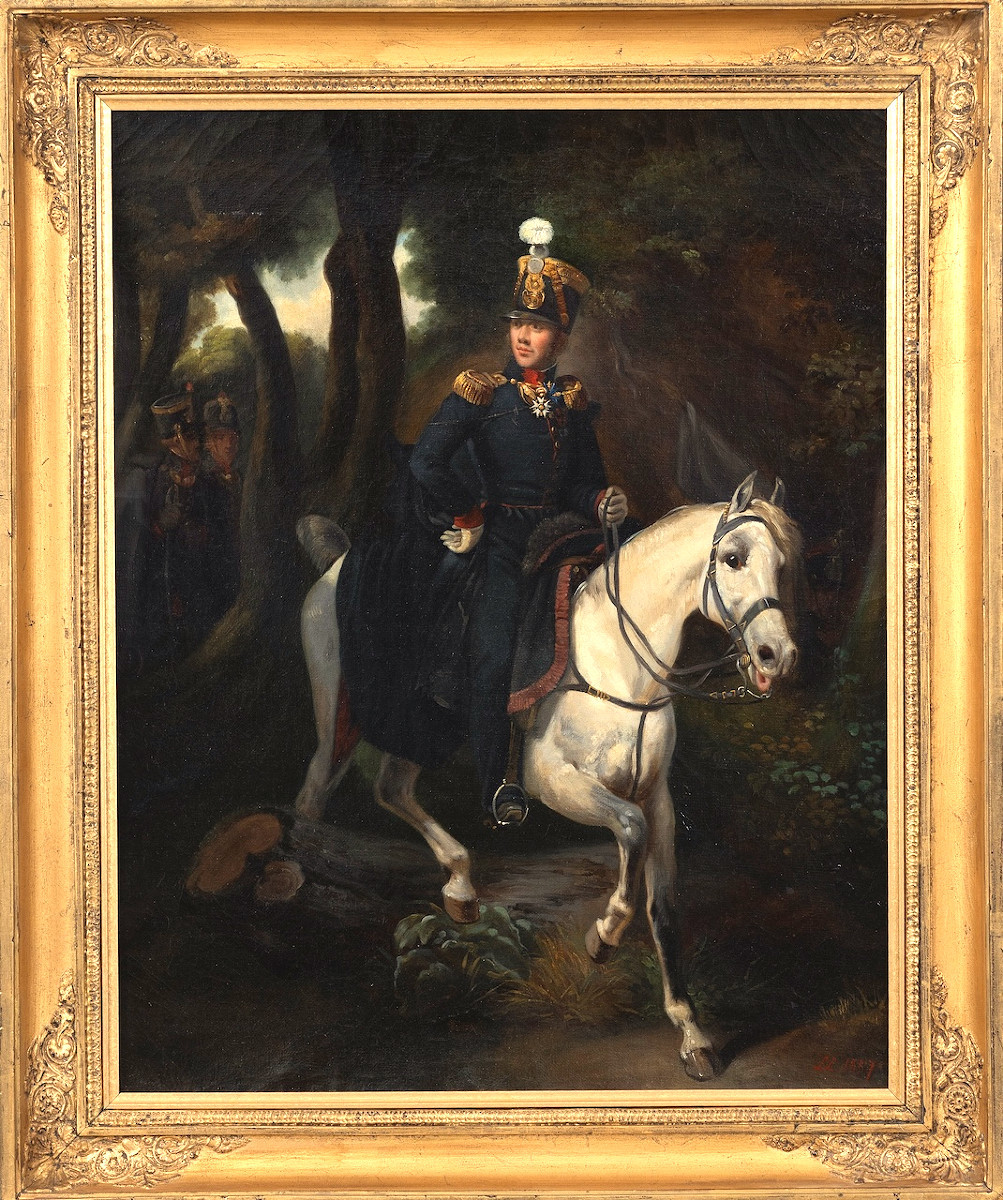 Louis Marin-lavigne (1797–1860), Follower Of - Portrait Of Charles-louis De Chérisey - Oil