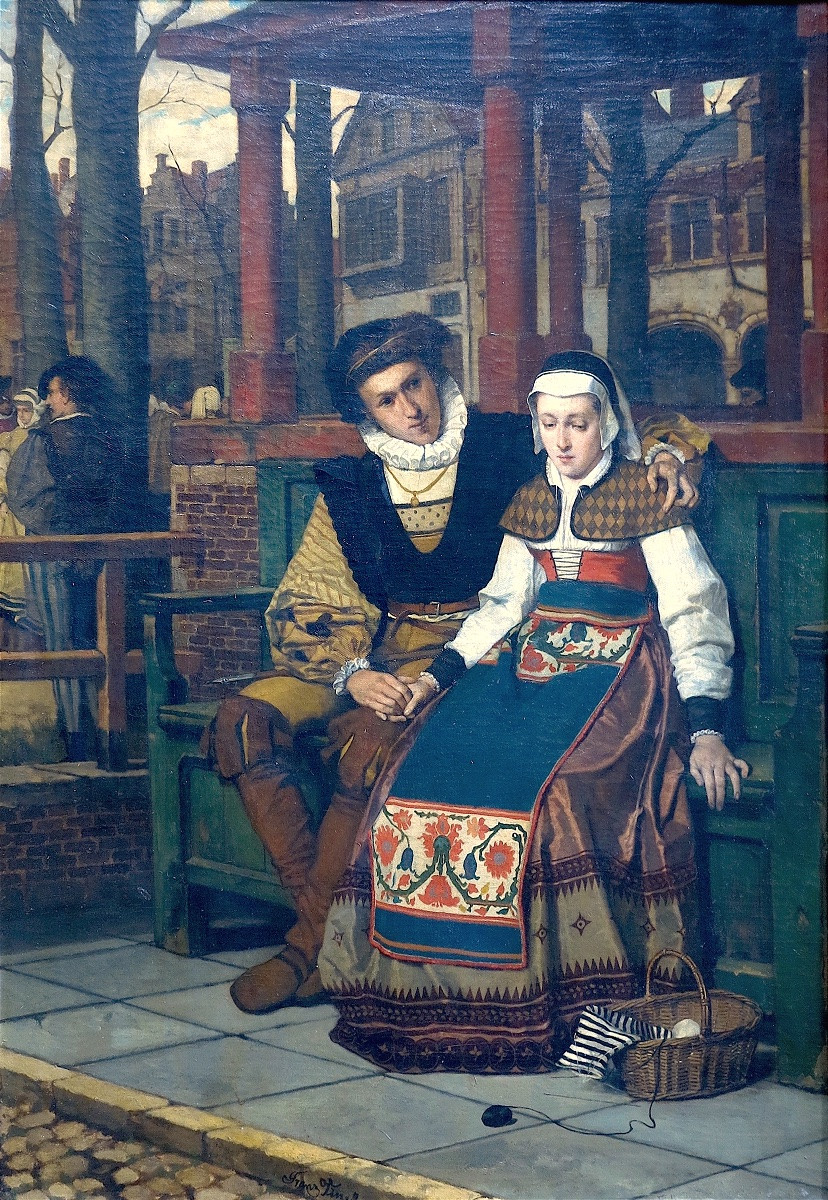 Franz Vinck (1827–1903) - Les deux amants - Huile-photo-2