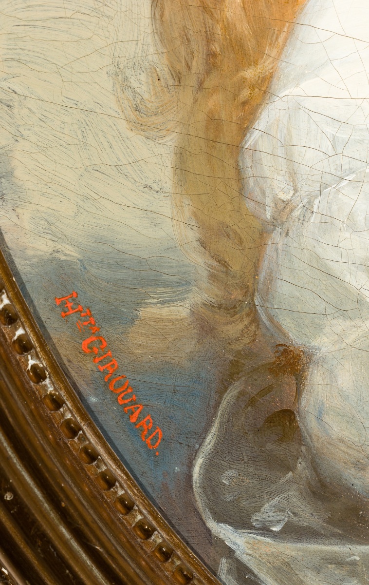 Henriquetta GIROUARD (Lisbonne, 1817 – Paris, 1883) - Portrait de jeune femme - Huile-photo-3