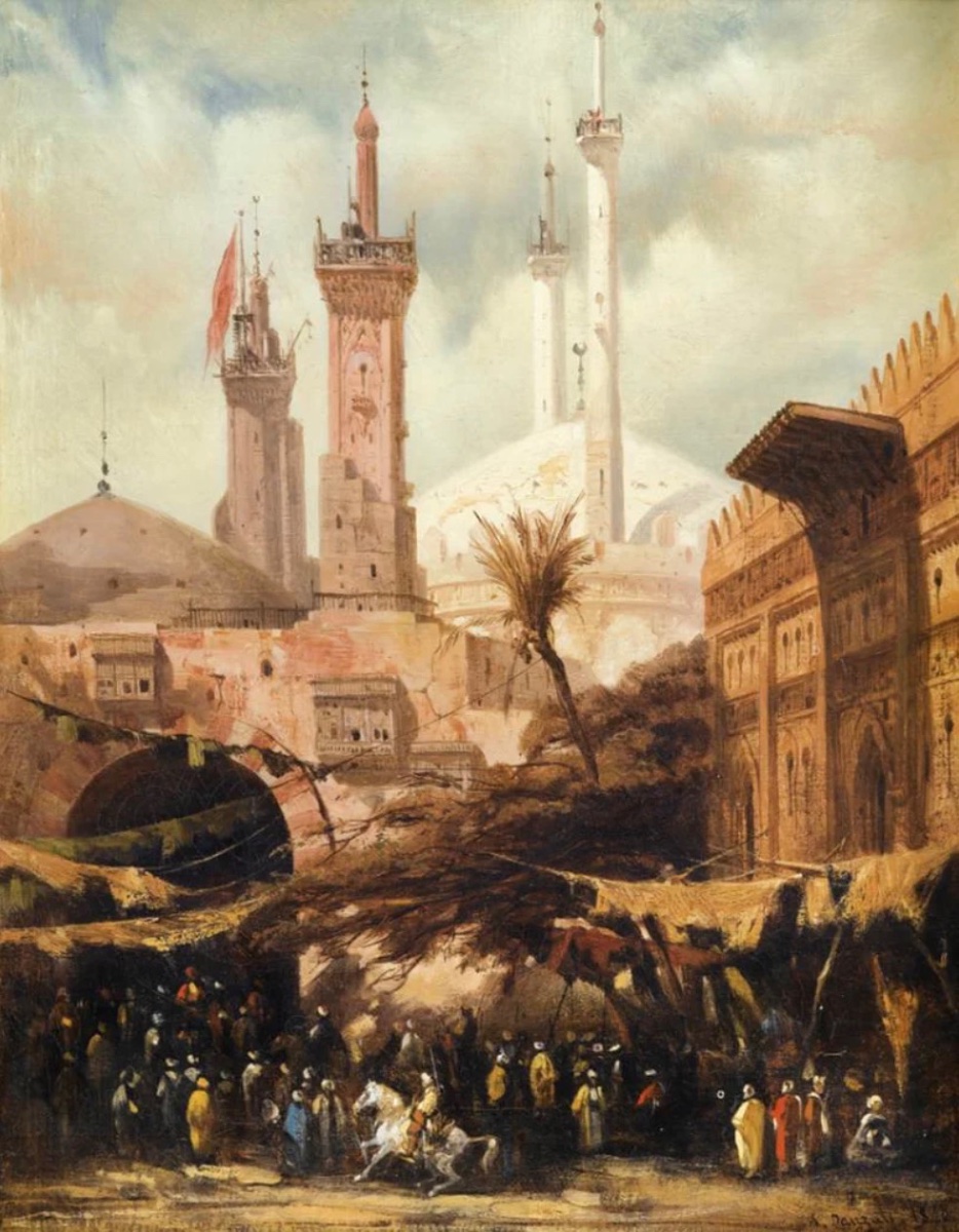 Adrien DAUZATS (Bordeaux, 1804 – Paris, 1868) - Mosquée au Caire - Huile-photo-4