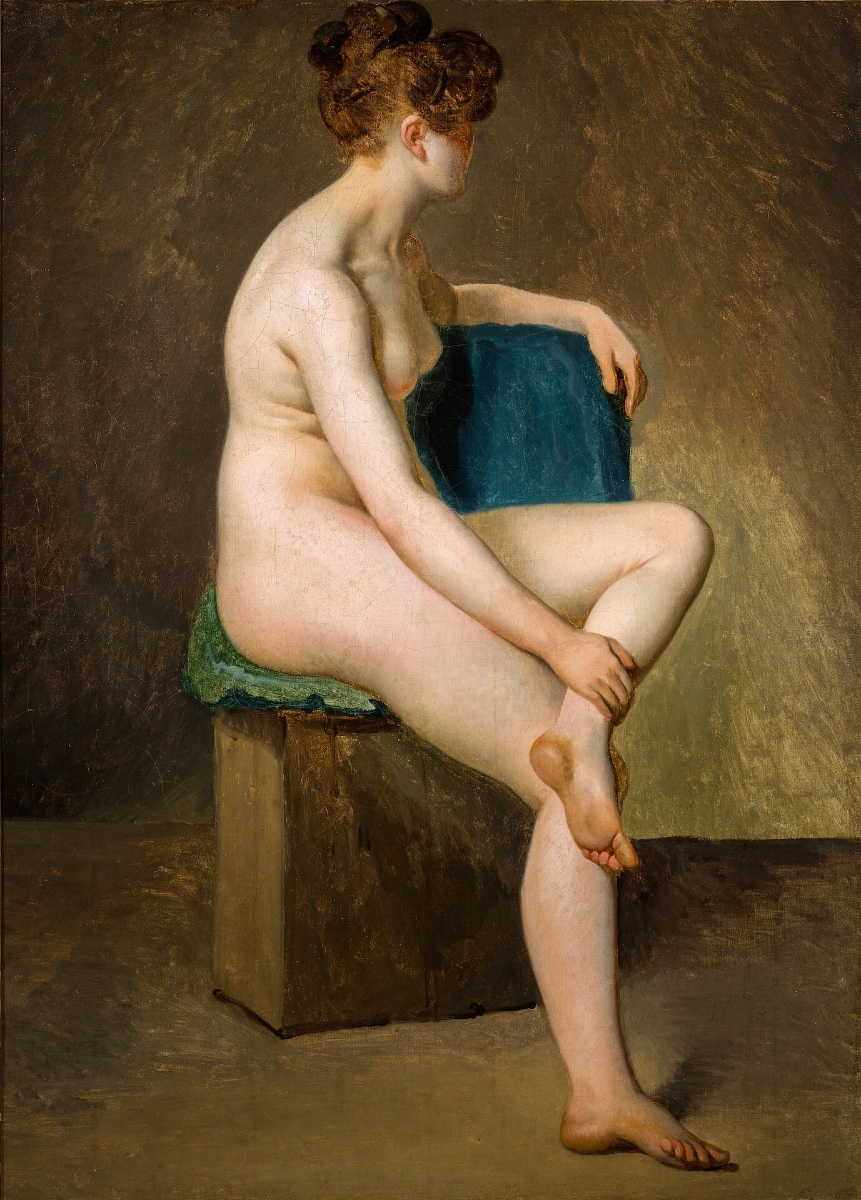 École de Jacques-Louis David - Le modèle à l’atelier - Huile-photo-2