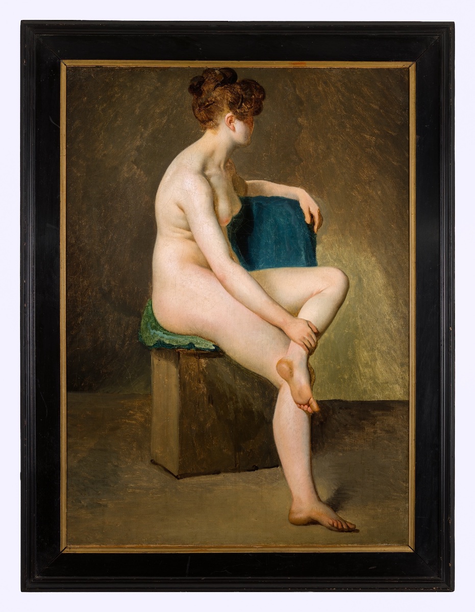 École de Jacques-Louis David - Le modèle à l’atelier - Huile