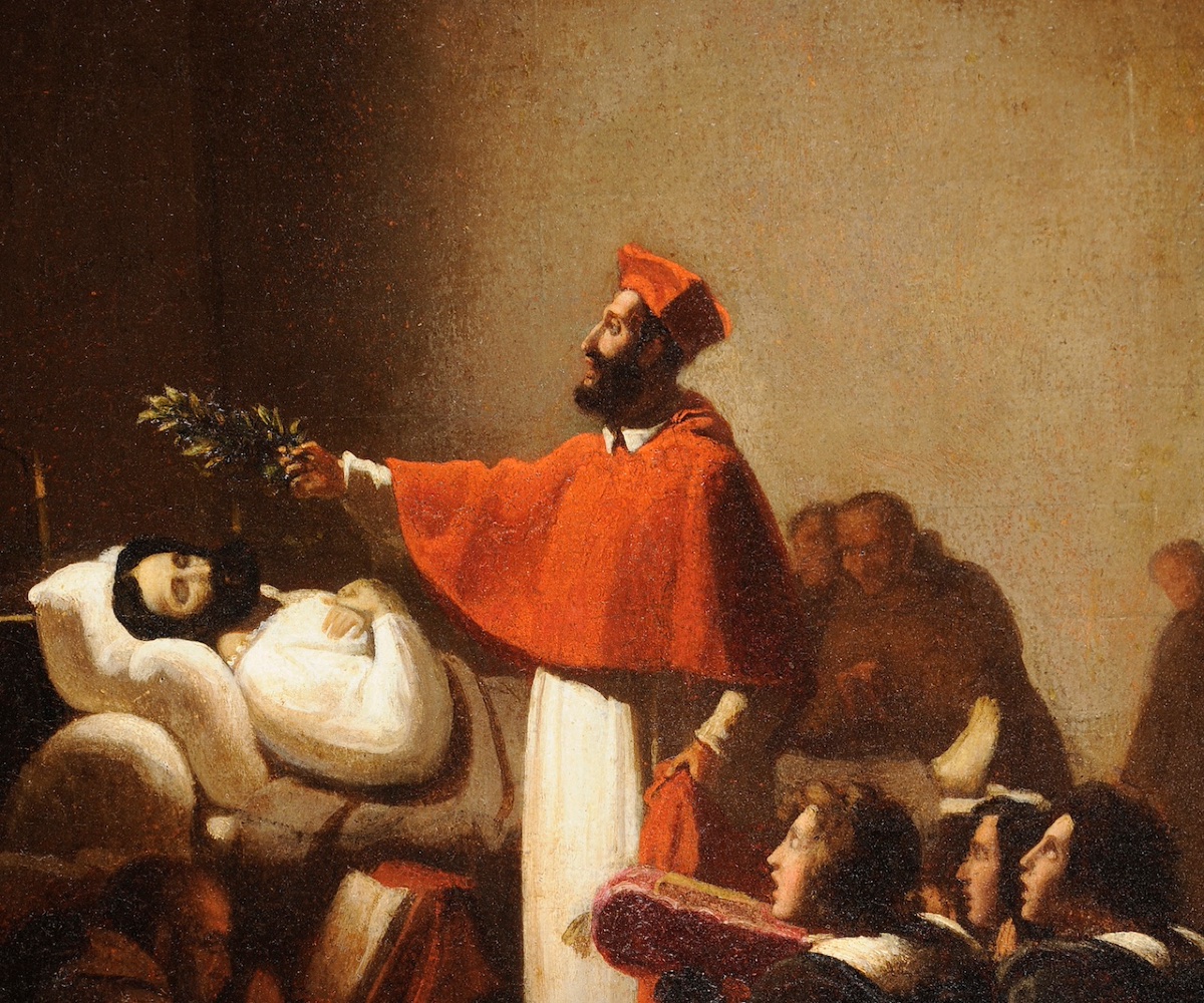 Alexandre Menjaud (1768–1832) - Étude pour "Le Tasse couronné" -  Huile sur papier-photo-3