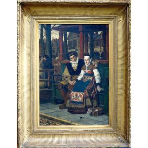 Franz Vinck (1827–1903) - The Two Lovers - Oil