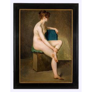 École de Jacques-Louis David - Le modèle à l’atelier - Huile