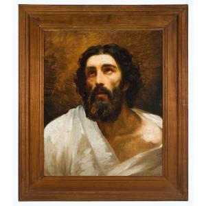 Mid-19th-century French School - Figure Of Christ - Oil Painting