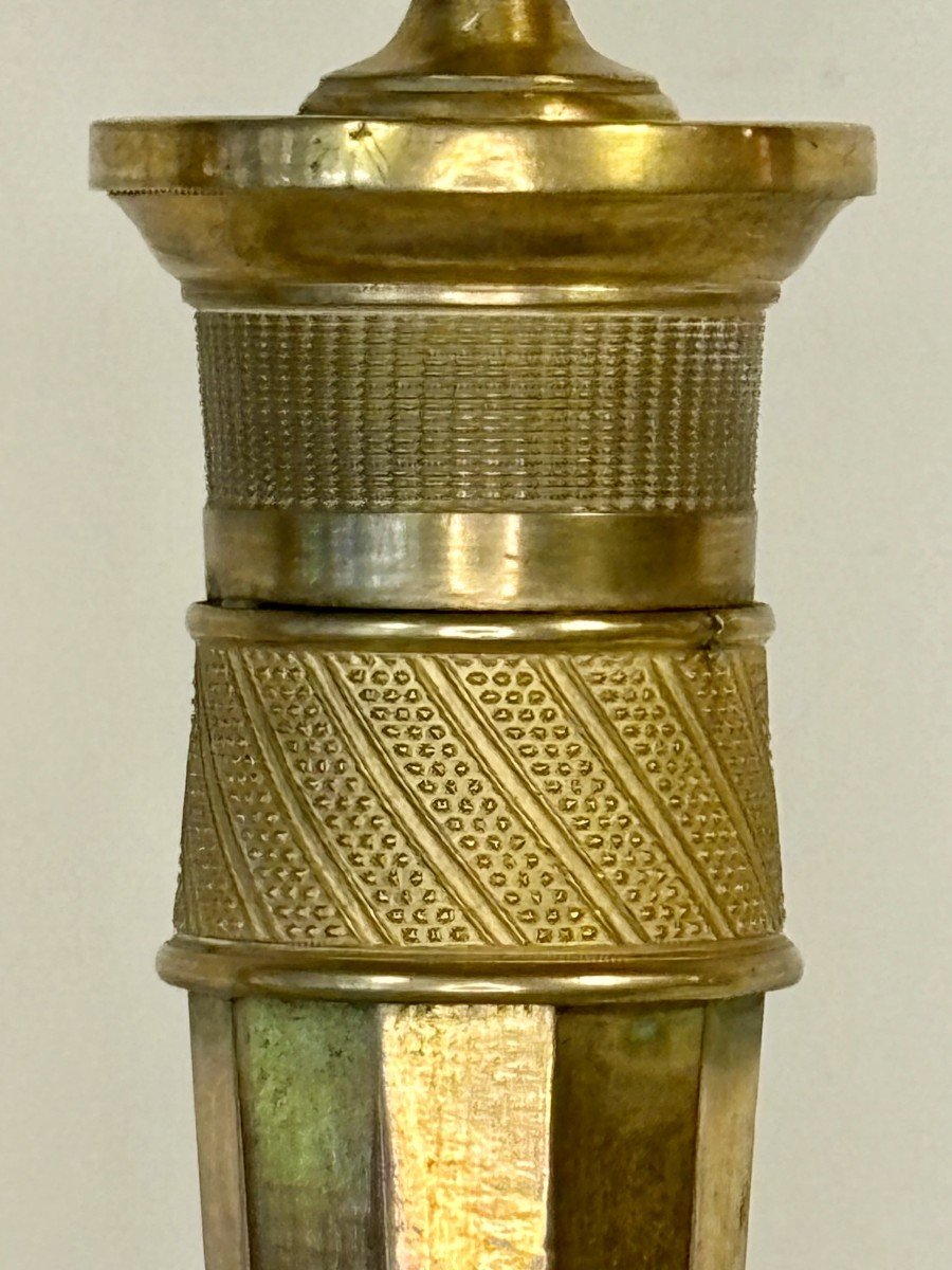 Paire De Flambeaux Au Carquois En Bronze Doré, Circa 1800-1830-photo-2