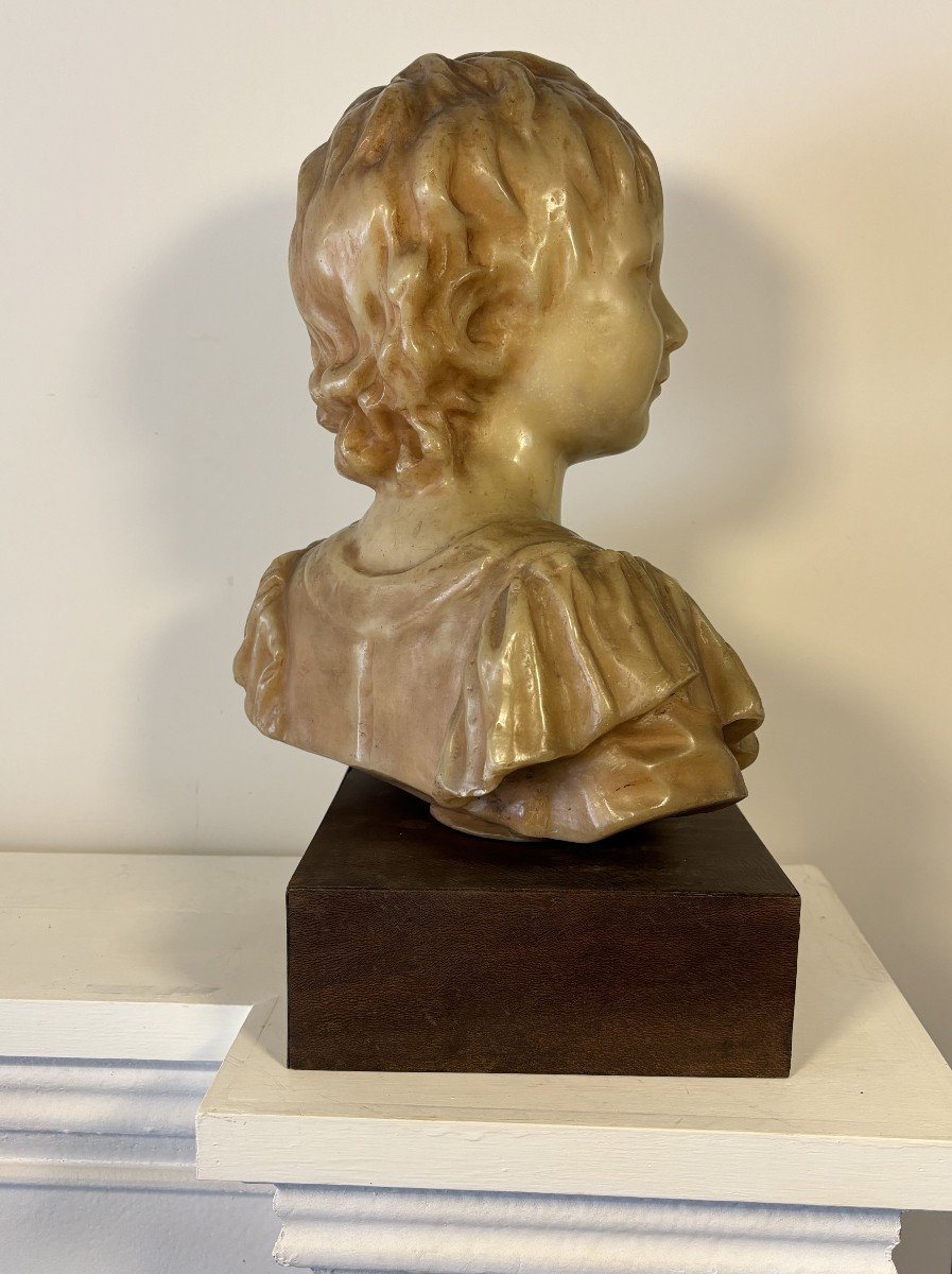 Buste En Cire représentant Anne Andeoud, d'Après Jean-Antoine Houdon, 20e Siècle-photo-1