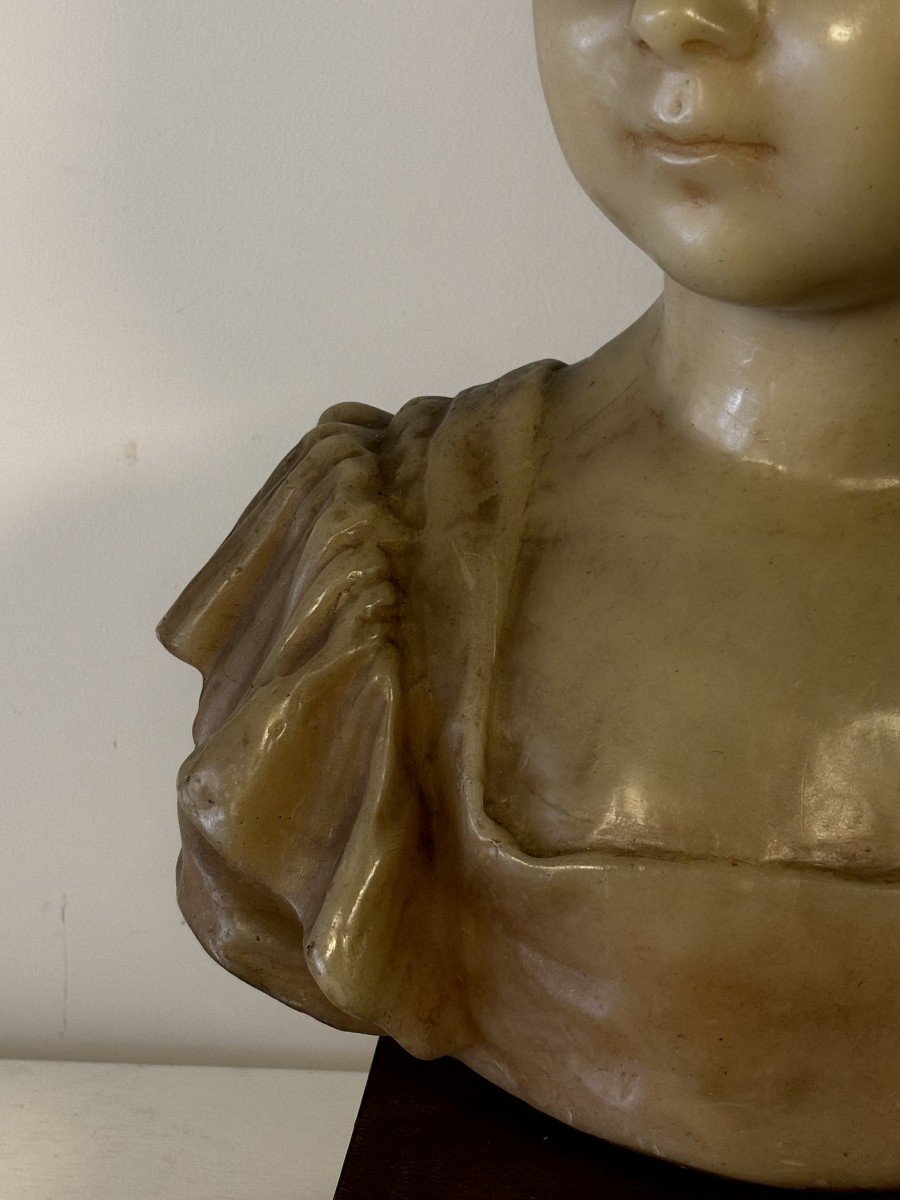 Buste En Cire représentant Anne Andeoud, d'Après Jean-Antoine Houdon, 20e Siècle-photo-4