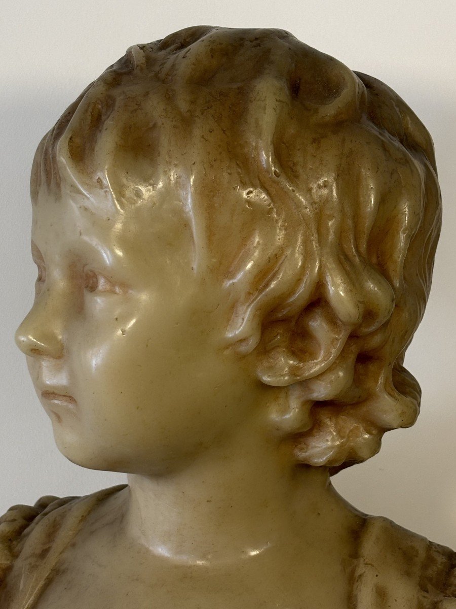 Buste En Cire représentant Anne Andeoud, d'Après Jean-Antoine Houdon, 20e Siècle-photo-6