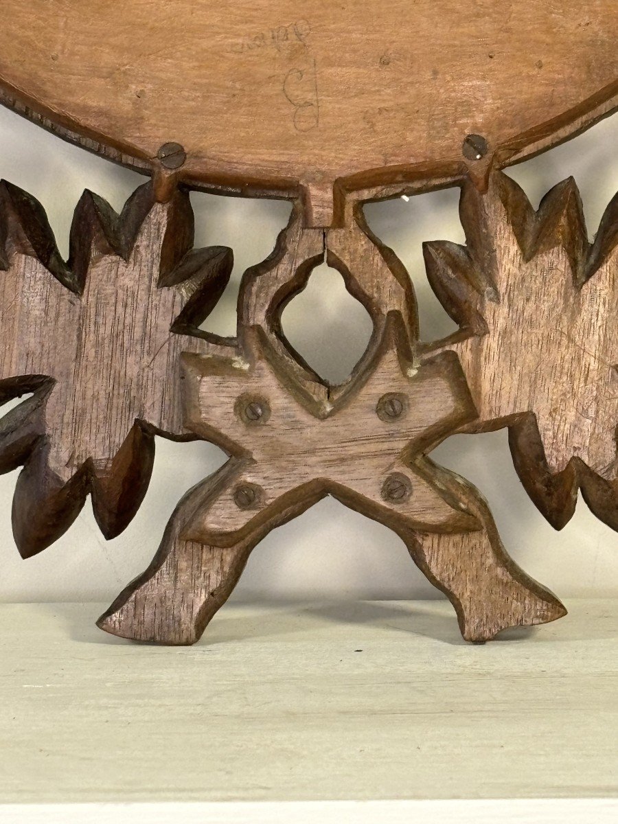 Miroir Ovale En Bois Sculpté, à Décor De Feuillage, Miroir Biseauté Au Mercure, 19e Siècle-photo-6