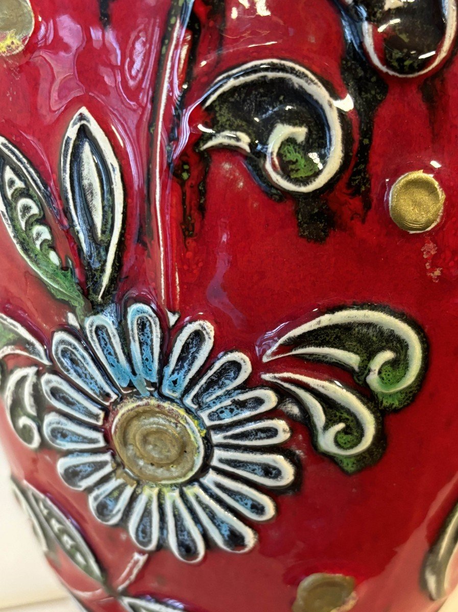 Vase Vintage En Céramique, Atelier Eduard Bay, West-germany, Années 60-photo-3