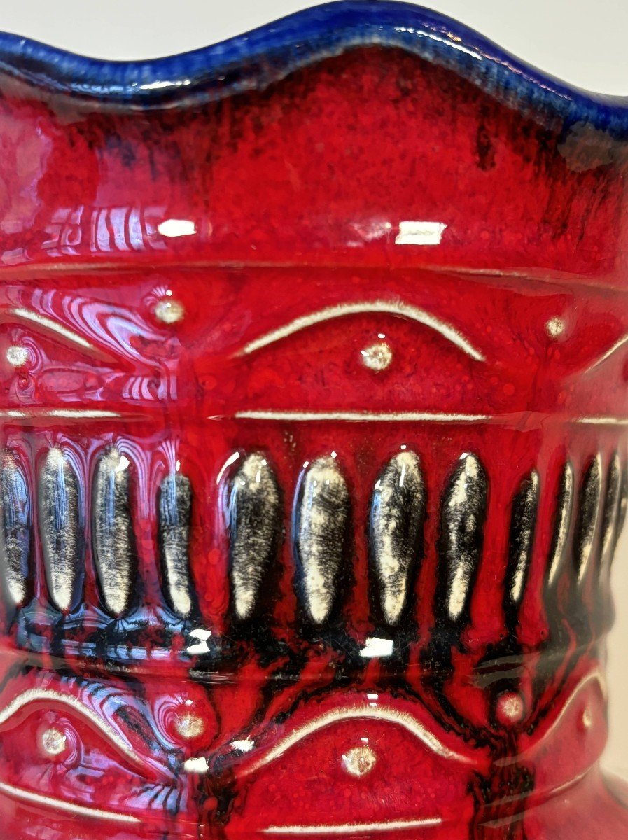 Vase Vintage En Céramique, Atelier Eduard Bay, West-germany, Années 60-photo-4