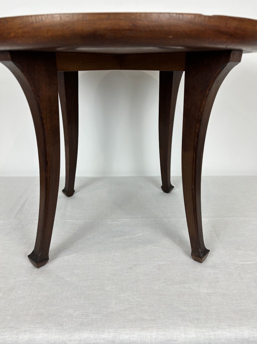 Louis Majorelle - Pedestal Table With Circular Top - Art Nouveau - Circa 1925-photo-3