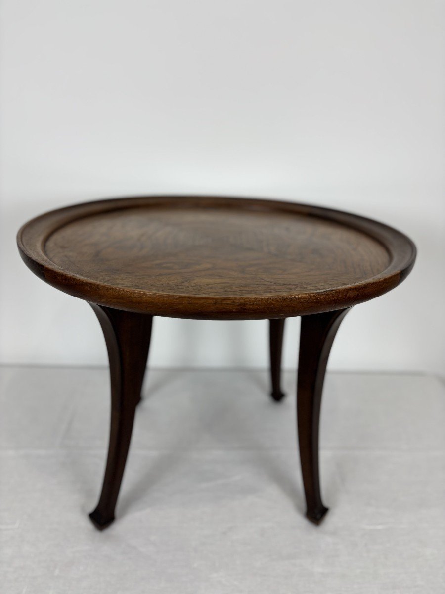 Louis Majorelle - Pedestal Table With Circular Top - Art Nouveau - Circa 1925-photo-8