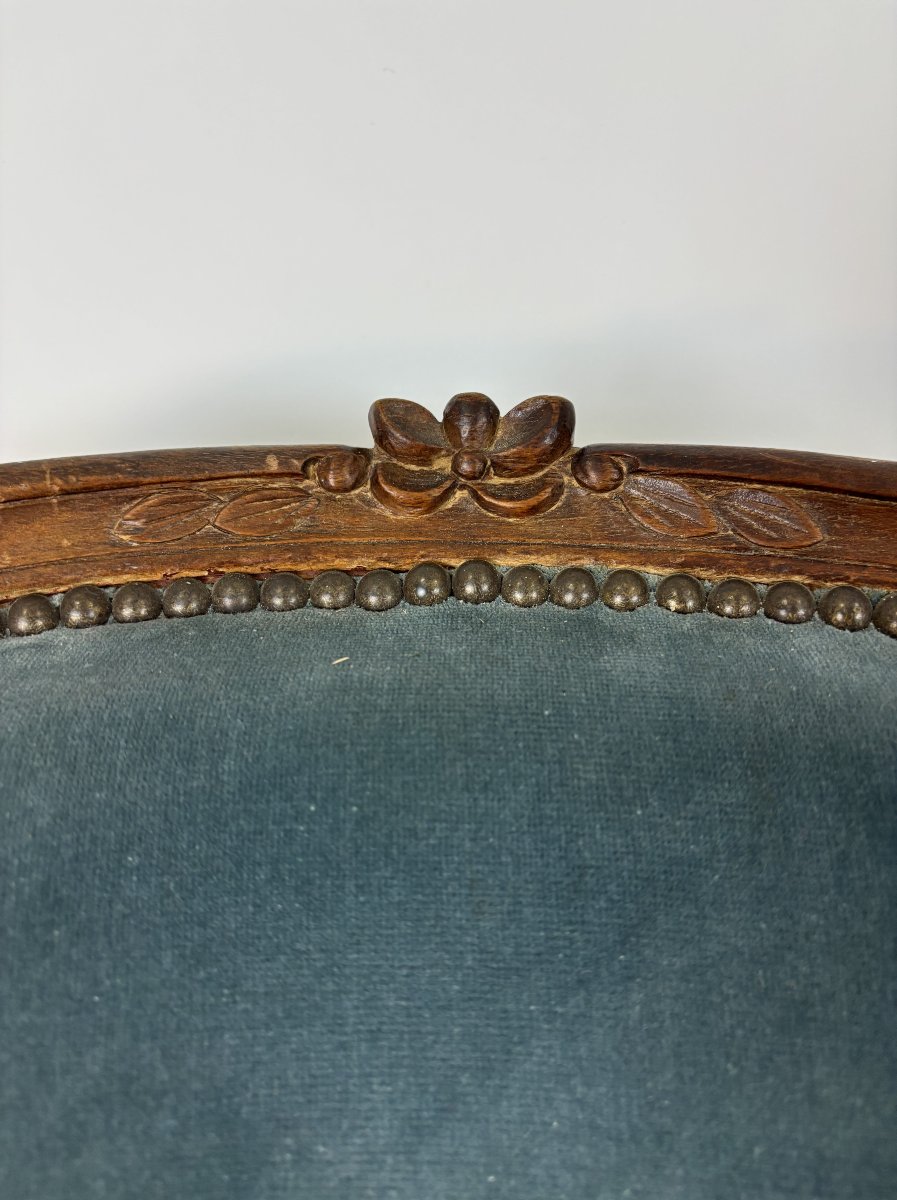 Elegant Pair Of Louis XV Cabriolet Armchairs - 13th Century-photo-1