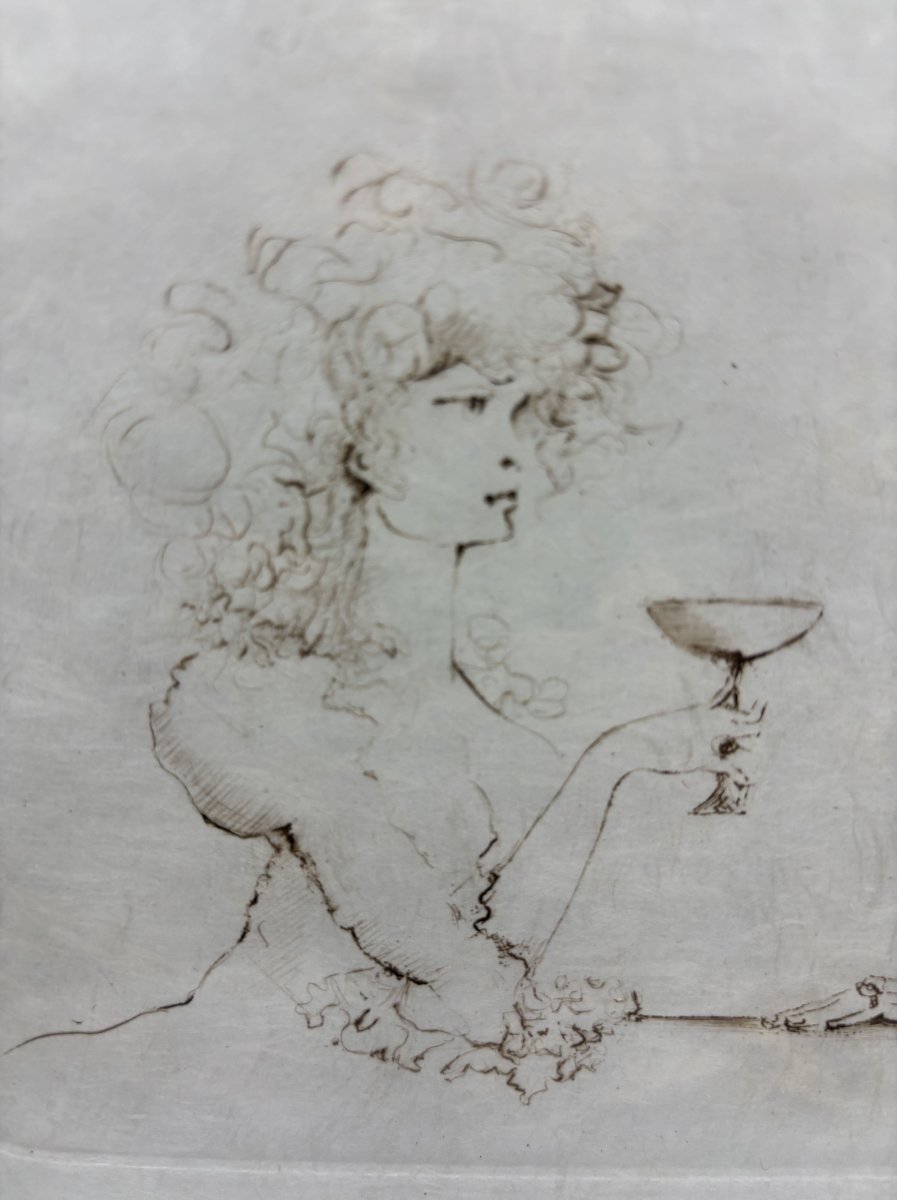 Leonor Fini (1907 - 1996), Original Intaglio Print, Signed In Pencil By The Artist-photo-1