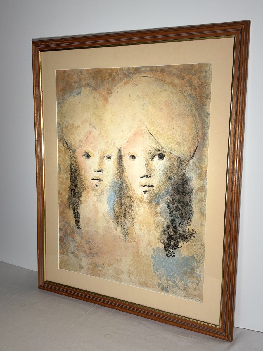Leonor Fini (1907-1996), Estampe originale en couleurs, signée et dédicacée par l'artiste-photo-3