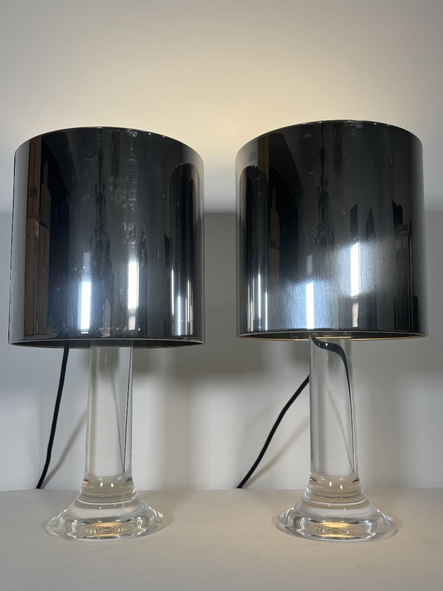 Pair Of Harvey Guzzini Lamps, Italy, Circa 1970-photo-4